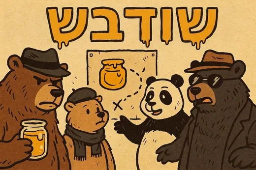 כריכת שודבש: ארבעה דובים בכובעים מתכננים שוד של צנצנת דבש